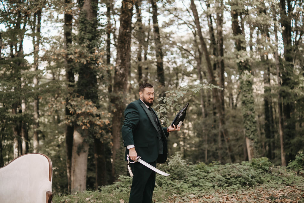 sabre champagne mariage